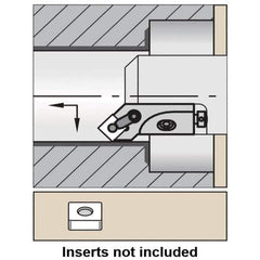 Kennametal - Right Hand, MSSN Toolholder Compatibility, SN.. Insert Compatibility, Indexable Turning Cartridge - Screw or Clamp Holding Method, 44mm OAL x 14mm OAH - Apex Tool & Supply