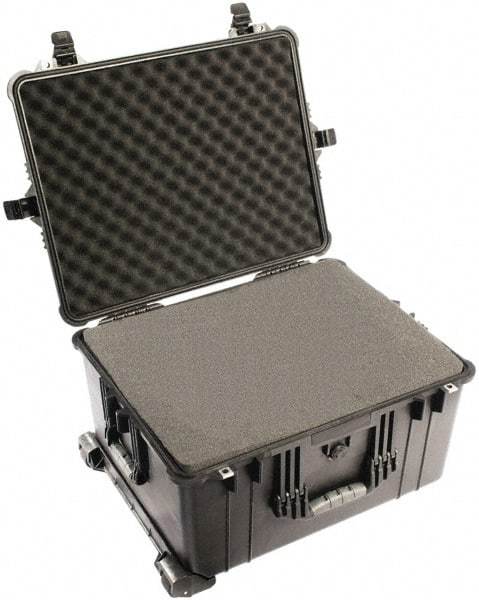 Pelican Products, Inc. - 19-37/64" Wide x 13-29/32" High, Clamshell Hard Case - Black, Polypropylene - Apex Tool & Supply