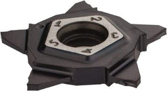 Iscar - PENTA24N100 J IC908 Grade, 1mm Cutting Width, Carbide Cutoff Insert - Neutral Lead Angle, 0.04mm Cnr Rad, TiAlN Coated, Other End - Apex Tool & Supply