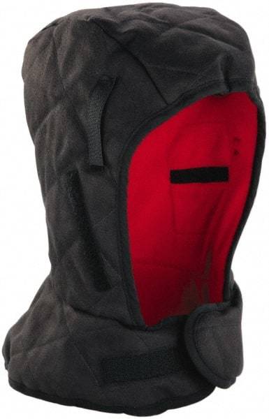 Ergodyne - Universal Size, Black, Underneath Hard Hat Winter Liner - Shoulder Cape Length, 3 Layer - Apex Tool & Supply