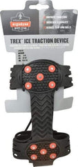 Ergodyne - Size 5-8, Strap-On Cleat - Steel Studs Traction, Black - Apex Tool & Supply