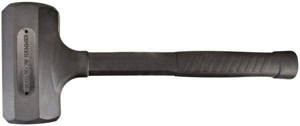 Paramount - 52 oz Head 2-1/8" Face Diam Rubber Dead Blow Hammer - 14-5/8" OAL, Rubber-Covered Steel Handle - Apex Tool & Supply