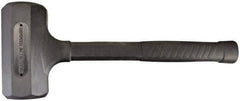 Paramount - 52 oz Head 2-1/8" Face Diam Rubber Dead Blow Hammer - 14-5/8" OAL, Rubber-Covered Steel Handle - Apex Tool & Supply
