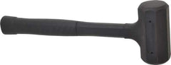 Paramount - 37 oz Head 1-3/4" Face Diam Rubber Dead Blow Hammer - 13-3/4" OAL, Rubber-Covered Steel Handle - Apex Tool & Supply