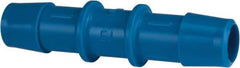 Made in USA - 1/2" Barb, HDPE Single Barbed Tube Straight Coupler - Blue, Male - Apex Tool & Supply
