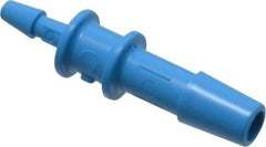 Made in USA - 1/4 x 1/8" Barb, HDPE Single Barbed Tube Reducer - Blue, Male - Apex Tool & Supply