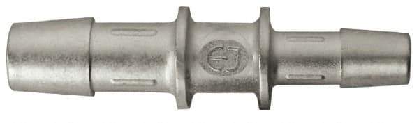 Made in USA - 0.397 x 0.17" Tube ID, Metal Barbed Tube Reducer - Stainless Steel - Apex Tool & Supply