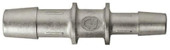 Made in USA - 0.397 x 0.17" Tube ID, Metal Barbed Tube Reducer - Stainless Steel - Apex Tool & Supply