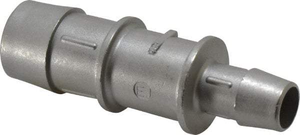 Made in USA - 0.695 x 0.417" Tube ID, Metal Barbed Tube Reducer - Stainless Steel - Apex Tool & Supply