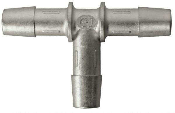 Made in USA - 0.312" Tube ID, Metal Barbed Tube Tee - Stainless Steel - Apex Tool & Supply