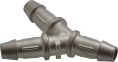 Made in USA - 0.1" Tube ID, Metal Barbed Y Tube Tube Connector - Stainless Steel - Apex Tool & Supply