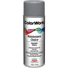Krylon - Industrial Gray, Enamel Spray Paint - 15 to 18 Sq Ft per Can, 16 oz Container, Use on General Industrial Maintenance & Touch-up Work - Apex Tool & Supply