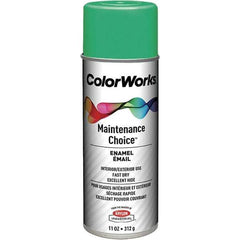 Krylon - Safety Green, Enamel Spray Paint - 15 to 18 Sq Ft per Can, 16 oz Container, Use on General Industrial Maintenance & Touch-up Work - Apex Tool & Supply