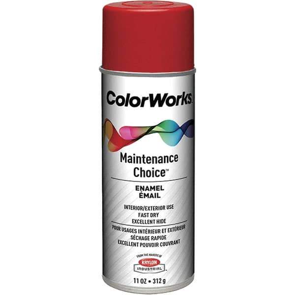 Krylon - Cherry Red, Enamel Spray Paint - 15 to 18 Sq Ft per Can, 16 oz Container - Apex Tool & Supply