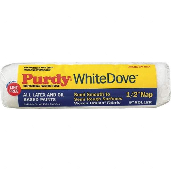 Purdy - 1/2" Nap, 9" Wide Paint General Purpose Roller Cover - Semi-Rough Texture, Dralon - Apex Tool & Supply