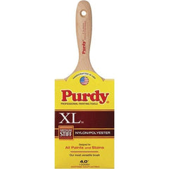 Purdy - 4" Synthetic General Purpose Paint Brush - 3-15/16" Bristle Length, 6" Wood Beavertail Handle - Apex Tool & Supply