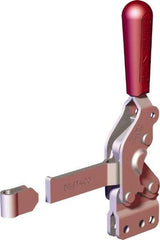 De-Sta-Co - 1,000 Lb Holding Capacity, Vertical Handle, Manual Hold Down Toggle Clamp - 64° Handle Movement, 76° Bar Opening, Solid Bar, Straight Base, Carbon Steel - Apex Tool & Supply
