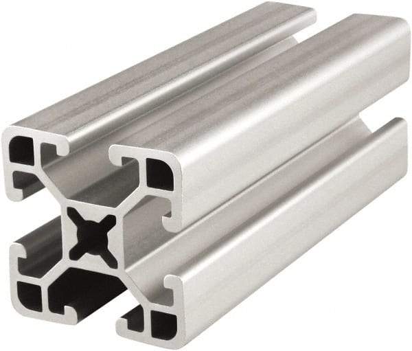 80/20 Inc. - 145 Inches Long x 1-1/2 Inches Wide x 1 Inch High, T Slotted Aluminum Extrusion - 0.781 Square Inches, Clear Anodized Finish - Apex Tool & Supply
