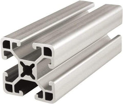 80/20 Inc. - 145 Inches Long x 1-1/2 Inches Wide x 1 Inch High, T Slotted Aluminum Extrusion - 0.781 Square Inches, Clear Anodized Finish - Apex Tool & Supply