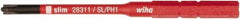 Wiha - 44mm Drive, #1 Reversible Phillips/Slotted Screwdriver Bit - 75mm OAL - Apex Tool & Supply
