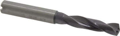 Guhring - 8.8mm 140° Spiral Flute Solid Carbide Screw Machine Drill Bit - FIREX Finish, Right Hand Cut, 47mm Flute Length, 89mm OAL, SU Point, Straight Shank, Through Coolant - Apex Tool & Supply