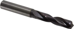 Guhring - 7/16" 140° Spiral Flute Solid Carbide Screw Machine Drill Bit - FIREX Finish, Right Hand Cut, 55mm Flute Length, 102mm OAL, SU Point, Straight Shank, Through Coolant - Apex Tool & Supply