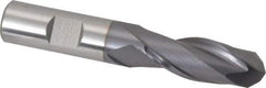 Hertel - 5/8" Diam, 1-5/8" LOC, 2 Flute Cobalt Ball End Mill - TiCN Finish, Single End, 3-3/4" OAL, 5/8" Shank Diam - Apex Tool & Supply