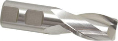 Hertel - 27/32", 1-1/2" LOC, 7/8" Shank Diam, 3-1/2" OAL, 2 Flute, High Speed Steel Square End Mill - Single End, Uncoated, Spiral Flute, 30° Helix, Centercutting, Right Hand Cut, Right Hand Flute - Apex Tool & Supply