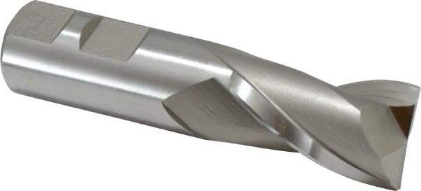 Hertel - 15/16", 1-1/2" LOC, 7/8" Shank Diam, 3-3/4" OAL, 2 Flute, High Speed Steel Square End Mill - Single End, Uncoated, Centercutting - Apex Tool & Supply