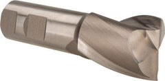 Hertel - 1-3/8", 1-5/8" LOC, 1" Shank Diam, 4-1/8" OAL, 2 Flute, High Speed Steel Square End Mill - Single End, Uncoated, Spiral Flute, 30° Helix, Centercutting, Right Hand Cut, Right Hand Flute - Apex Tool & Supply