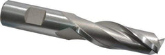 Hertel - 3/4", 2-1/4" LOC, 3/4" Shank Diam, 4-1/2" OAL, 2 Flute, High Speed Steel Square End Mill - Single End, Uncoated, Spiral Flute, 30° Helix, Centercutting, Right Hand Cut, Right Hand Flute - Apex Tool & Supply