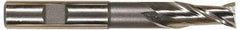 Hertel - 1", 2-1/2" LOC, 1" Shank Diam, 7-1/4" OAL, 2 Flute, High Speed Steel Square End Mill - Single End, Uncoated, Spiral Flute, 30° Helix, Centercutting, Right Hand Cut, Right Hand Flute - Apex Tool & Supply