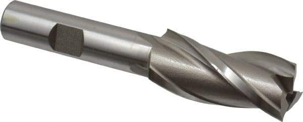 Hertel - 3/4", 1-5/8" LOC, 1/2" Shank Diam, 3-5/8" OAL, 3 Flute, High Speed Steel Square End Mill - Single End, Uncoated, Centercutting - Apex Tool & Supply