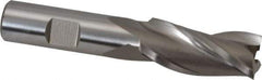 Hertel - 3/4", 1-5/8" LOC, 5/8" Shank Diam, 3-3/4" OAL, 3 Flute, High Speed Steel Square End Mill - Single End, Uncoated, Spiral Flute, 30° Helix, Centercutting, Right Hand Cut, Right Hand Flute - Apex Tool & Supply