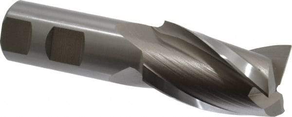 Hertel - 1-1/4", 2" LOC, 1" Shank Diam, 4-1/2" OAL, 3 Flute, High Speed Steel Square End Mill - Single End, Uncoated, Centercutting - Apex Tool & Supply