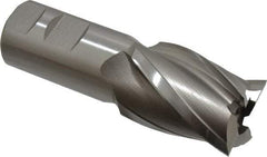 Hertel - 1-1/2", 2" LOC, 1-1/4" Shank Diam, 4-1/2" OAL, 4 Flute, High Speed Steel Square End Mill - Single End, Uncoated, Spiral Flute, 30° Helix, Right Hand Cut, Right Hand Flute - Apex Tool & Supply
