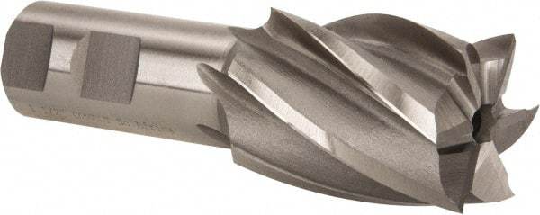 Hertel - 1-1/2", 2" LOC, 1" Shank Diam, 4-1/2" OAL, 6 Flute, High Speed Steel Square End Mill - Single End, Uncoated, Spiral Flute, 30° Helix, Right Hand Cut, Right Hand Flute - Apex Tool & Supply