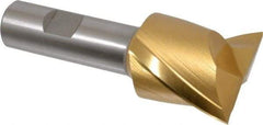 Hertel - 1-1/2", 1-1/2" LOC, 3/4" Shank Diam, 3-7/8" OAL, 2 Flute, High Speed Steel Square End Mill - Single End, TiN Finish, Spiral Flute, 30° Helix, Centercutting, Right Hand Cut, Right Hand Flute - Apex Tool & Supply