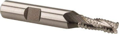 Hertel - 1/4" Diam, Coarse Pitch, 5/8" LOC, 3 Flute Cobalt Roughing Square End Mill - Uncoated, 2-7/16" OAL, 3/8" Shank Diam, Single End, Centercutting, 30° Helix - Apex Tool & Supply