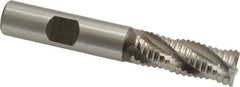 Hertel - 1/2" Diam, Coarse Pitch, 1-1/4" LOC, 4 Flute Cobalt Roughing Square End Mill - Uncoated, 3-1/4" OAL, 1/2" Shank Diam, Single End, Centercutting, 30° Helix - Apex Tool & Supply