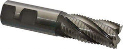Hertel - 1" Diam, Coarse Pitch, 2" LOC, 5 Flute Cobalt Roughing Square End Mill - Uncoated, 4-1/2" OAL, 1" Shank Diam, Single End, Centercutting, 30° Helix - Apex Tool & Supply