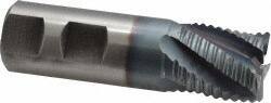 Hertel - 1" Diam, Coarse Pitch, 1" LOC, 5 Flute Cobalt Roughing Square End Mill - TiCN Finish, 3-1/2" OAL, 1" Shank Diam, Single End, Centercutting, 30° Helix - Apex Tool & Supply