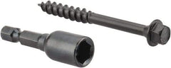 Value Collection - 1/4", 2-1/2" OAL, Hex Head Wood Screw - Steel - Apex Tool & Supply