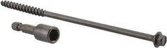 Value Collection - 1/4", 6" OAL, Hex Head Wood Screw - Steel - Apex Tool & Supply