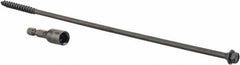 Value Collection - 1/4", 10" OAL, Hex Head Wood Screw - Steel - Apex Tool & Supply