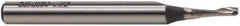 Onsrud - 1/4" Cutting Diam x 3/4" Length of Cut, 1 Flute, Upcut Spiral Router Bit - Uncoated, Right Hand Cut, High Speed Steel, 3-1/4" OAL x 1/2" Shank Diam, Single Edge, 19 to 32° Helix Angle - Apex Tool & Supply