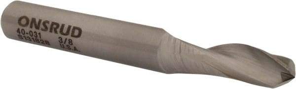 Onsrud - 3/8" Cutting Diam x 1" Length of Cut, 1 Flute, Upcut Spiral Router Bit - Uncoated, Right Hand Cut, High Speed Steel, 3" OAL x 3/8" Shank Diam, Single Edge, 19 to 32° Helix Angle - Apex Tool & Supply