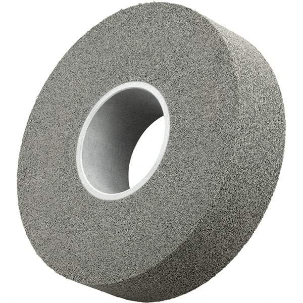 3M - 12" Diam, 1/2" Face Width, 5" Center Hole, Medium Grade, Silicon Carbide Deburring Wheel - Convolute, Density 8 Grade - Apex Tool & Supply