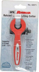 OTC - 1/8" to 1/2" Pipe Capacity, Ratcheting Tube Cutter - Cuts Copper, Aluminum, Stainless Steel, Plastic - Apex Tool & Supply