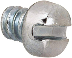 Value Collection - #4-40 UNC, 1/8" Length Under Head Slotted Drive Machine Screw - Fillister Head, Grade J82 Steel, Zinc-Plated Finish, Without Washer - Apex Tool & Supply